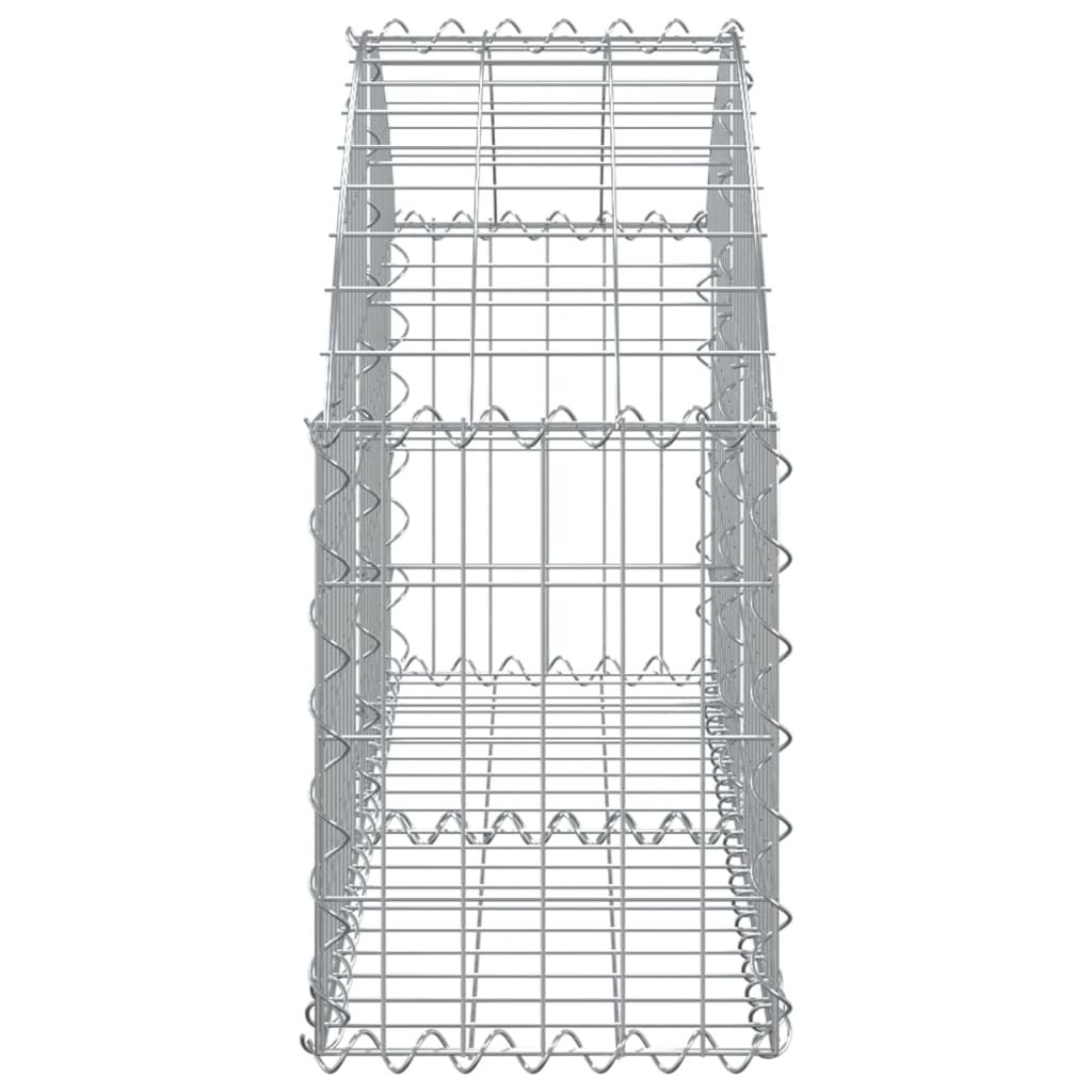 Cesto Gabbione ad Arco 100x30x40/60 cm Ferro Zincato