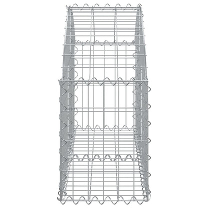 Cesto Gabbione ad Arco 100x30x40/60 cm Ferro Zincato