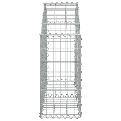 Cesto Gabbione ad Arco 100x30x60/80 cm Ferro Zincato