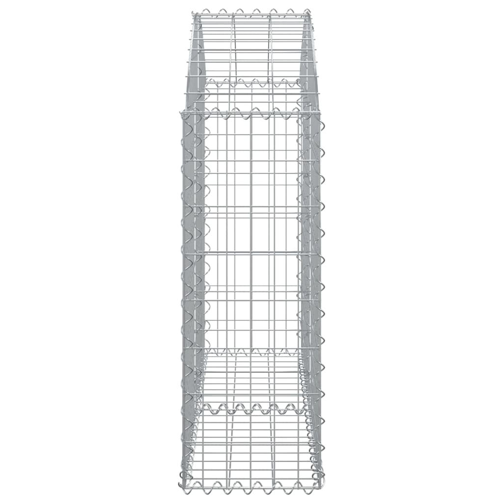 Cesto Gabbione ad Arco 100x30x80/100 cm Ferro Zincato