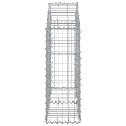 Cesto Gabbione ad Arco 100x30x80/100 cm Ferro Zincato