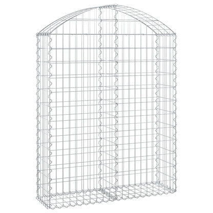 Cesto Gabbione ad Arco 100x30x120/140 cm Ferro Zincato