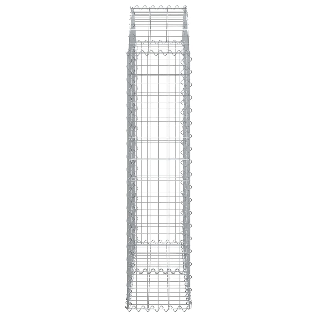 Cesto Gabbione ad Arco 100x30x120/140 cm Ferro Zincato
