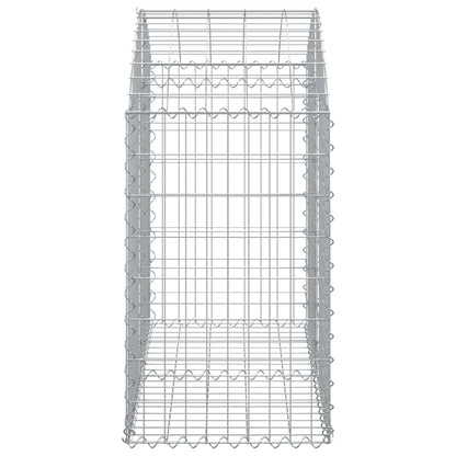 Cesto Gabbione ad Arco 100x50x80/100 cm Ferro Zincato