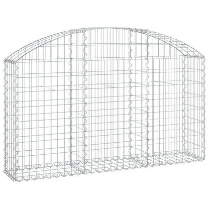 Cesto Gabbione ad Arco 150x30x80/100 cm Ferro Zincato