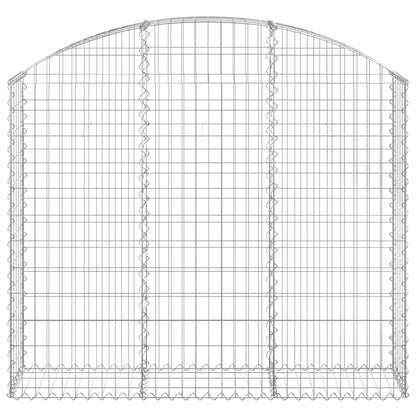 Cesto Gabbione ad Arco 150x30x120/140 cm Ferro Zincato