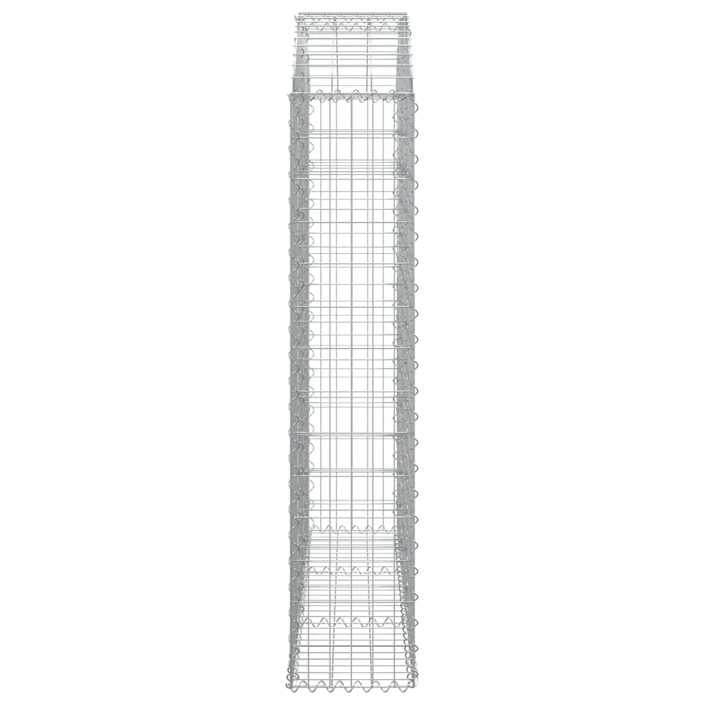 Cesto Gabbione ad Arco 150x30x140/160 cm Ferro Zincato