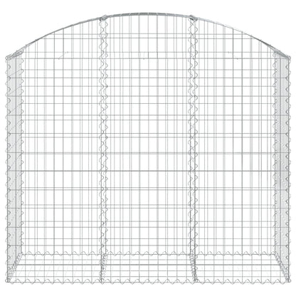 Cesto Gabbione ad Arco 150x50x120/140 cm Ferro Zincato