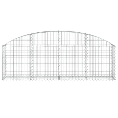 Cesto Gabbione ad Arco 200x30x60/80 cm Ferro Zincato