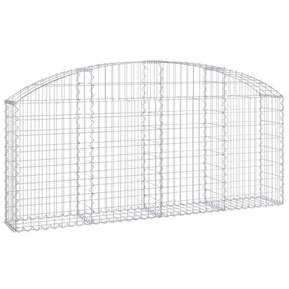 Cesto Gabbione ad Arco 200x30x80/100 cm Ferro Zincato