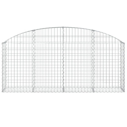 Cesto Gabbione ad Arco 200x30x80/100 cm Ferro Zincato