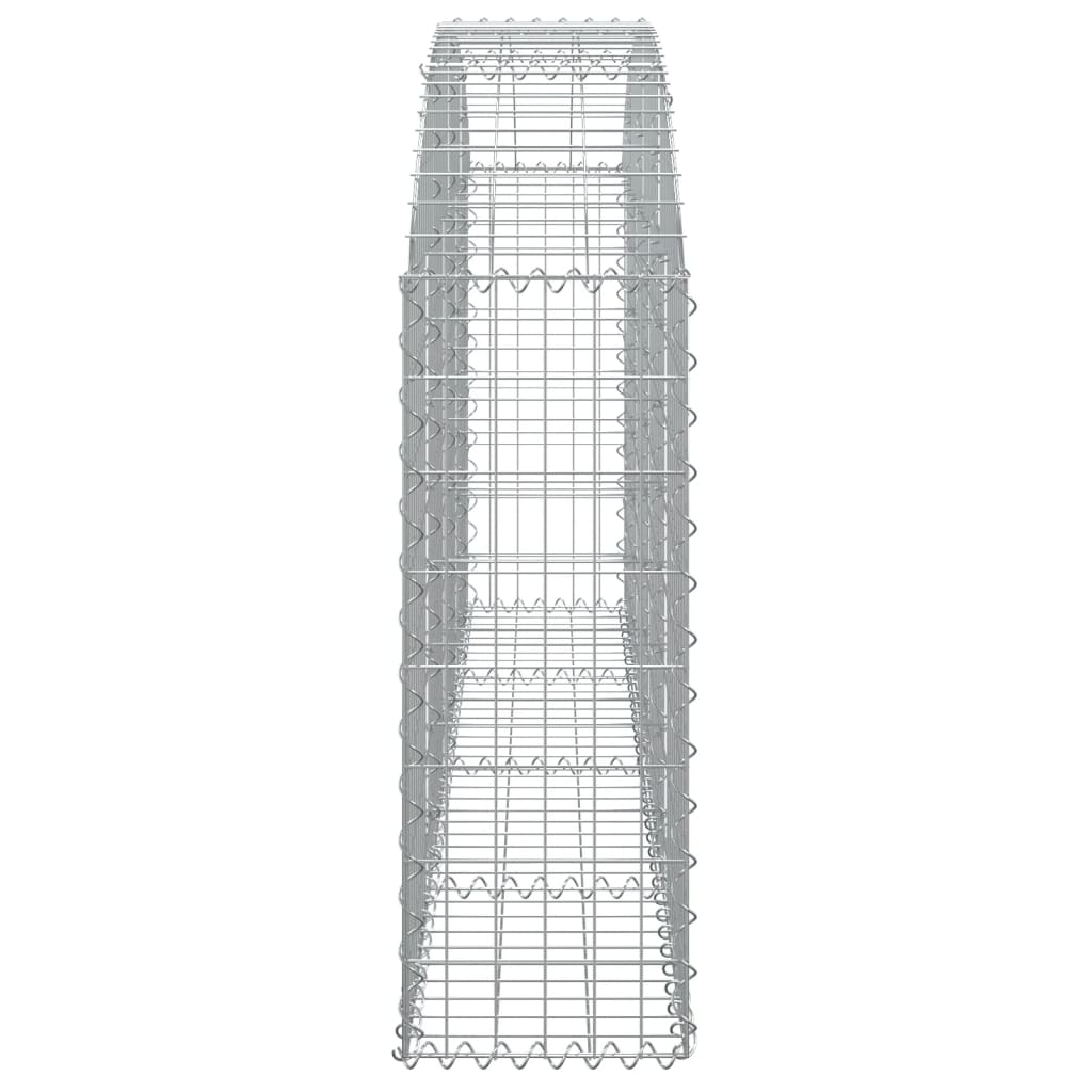 Cesto Gabbione ad Arco 200x30x80/100 cm Ferro Zincato