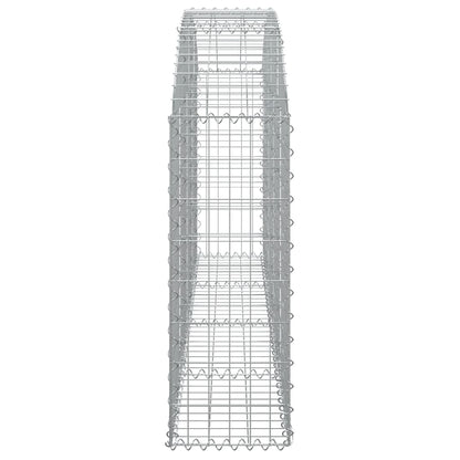 Cesto Gabbione ad Arco 200x30x80/100 cm Ferro Zincato