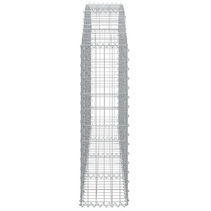 Cesto Gabbione ad Arco 200x30x100/120 cm Ferro Zincato