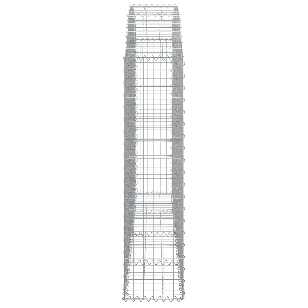 Cesto Gabbione ad Arco 200x30x120/140 cm Ferro Zincato
