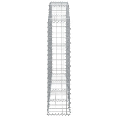 Cesto Gabbione ad Arco 200x30x120/140 cm Ferro Zincato
