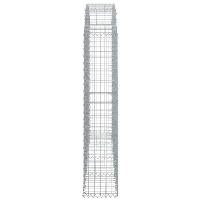 Cesto Gabbione ad Arco 200x30x140/160 cm Ferro Zincato