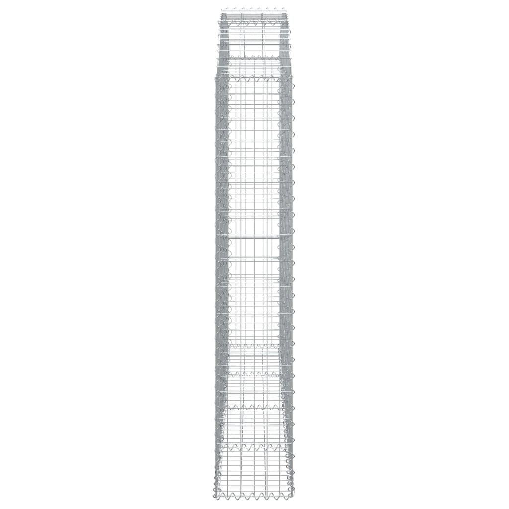 Cesto Gabbione ad Arco 200x30x160/180 cm Ferro Zincato