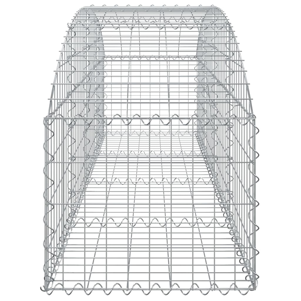 Cesto Gabbione ad Arco 200x50x40/60 cm Ferro Zincato