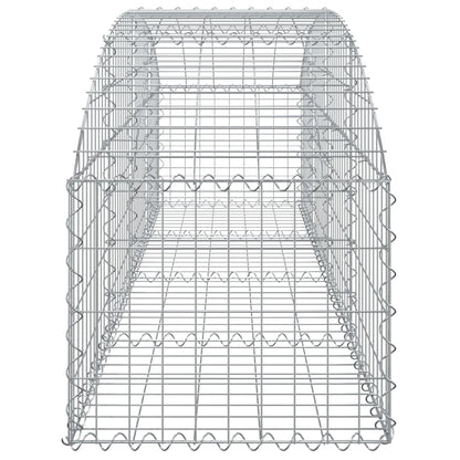 Cesto Gabbione ad Arco 200x50x40/60 cm Ferro Zincato