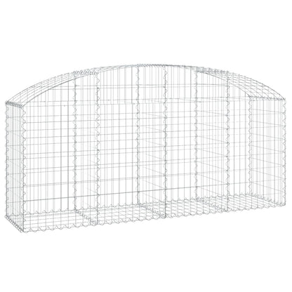 Cesto Gabbione ad Arco 200x50x80/100 cm Ferro Zincato