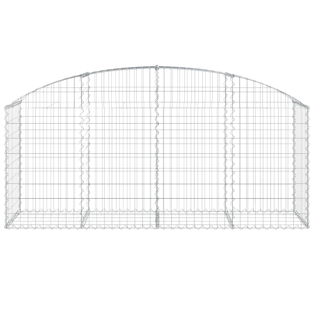 Cesto Gabbione ad Arco 200x50x80/100 cm Ferro Zincato