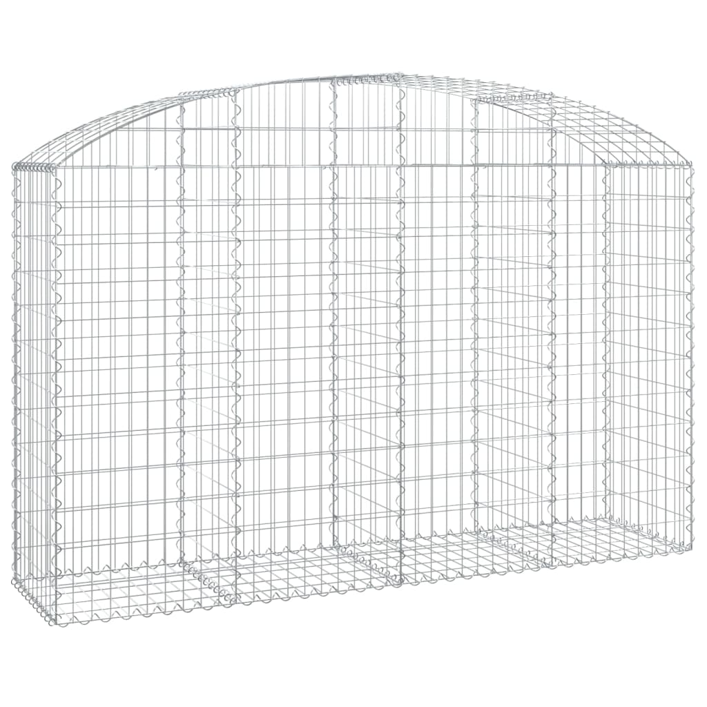 Cesto Gabbione ad Arco 200x50x120/140 cm Ferro Zincato