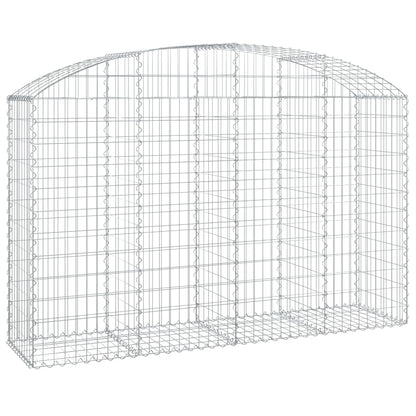 Cesto Gabbione ad Arco 200x50x120/140 cm Ferro Zincato