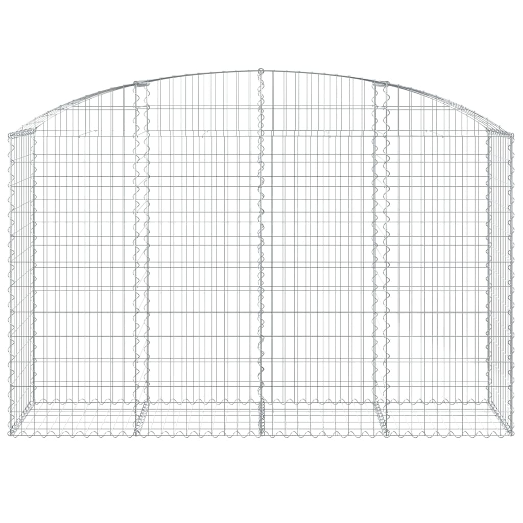 Cesto Gabbione ad Arco 200x50x120/140 cm Ferro Zincato