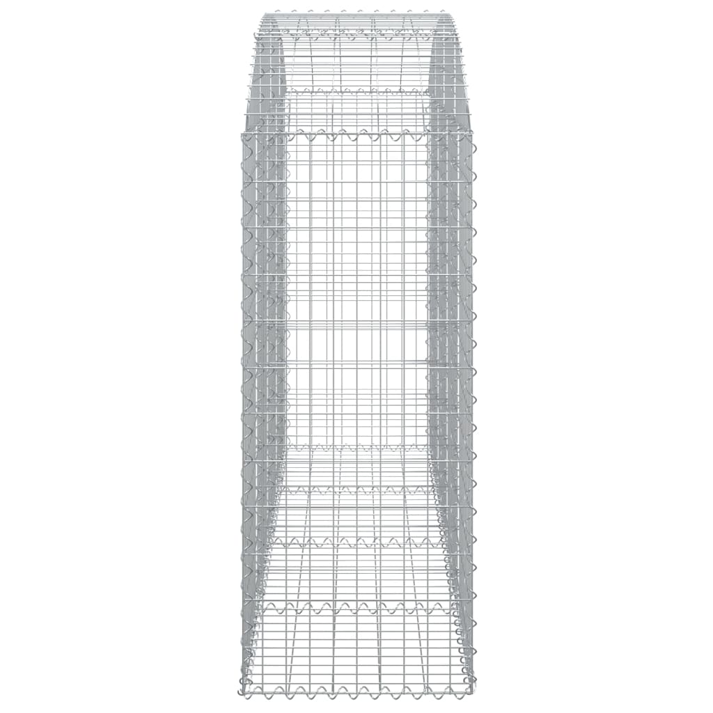 Cesto Gabbione ad Arco 200x50x120/140 cm Ferro Zincato
