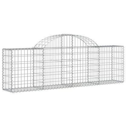 Cesto Gabbione ad Arco 200x30x60/80 cm Ferro Zincato