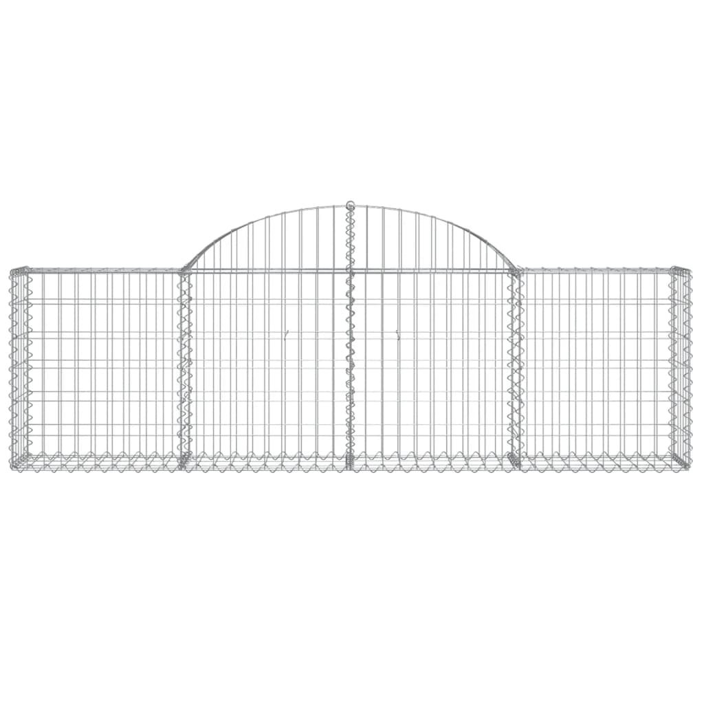 Cesto Gabbione ad Arco 200x30x60/80 cm Ferro Zincato