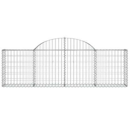 Cesto Gabbione ad Arco 200x30x60/80 cm Ferro Zincato