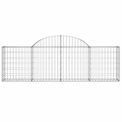 Cesto Gabbione ad Arco 200x30x60/80 cm Ferro Zincato