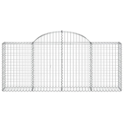 Cesto Gabbione ad Arco 200x30x80/100 cm Ferro Zincato