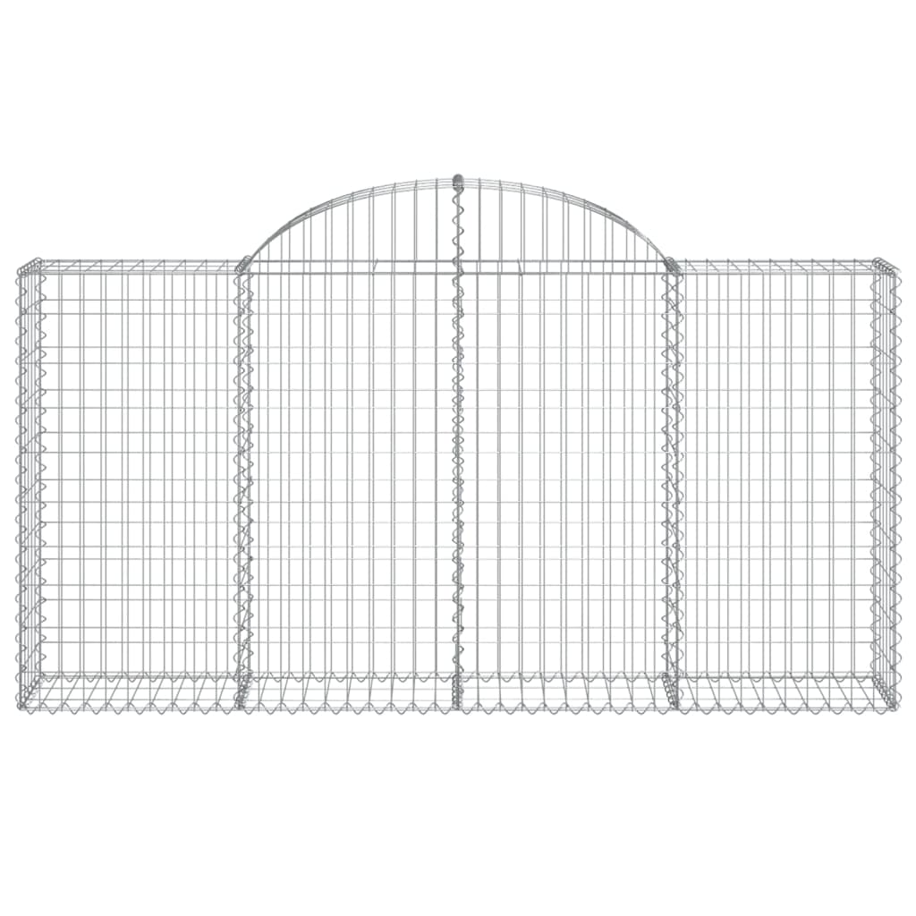 Cesto Gabbione ad Arco 200x30x100/120 cm Ferro Zincato