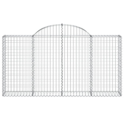 Cesto Gabbione ad Arco 200x30x100/120 cm Ferro Zincato