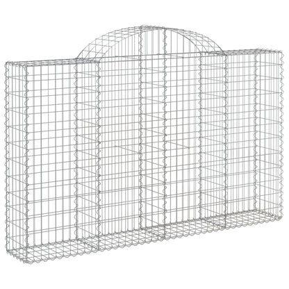 Cesto Gabbione ad Arco 200x30x120/140 cm Ferro Zincato