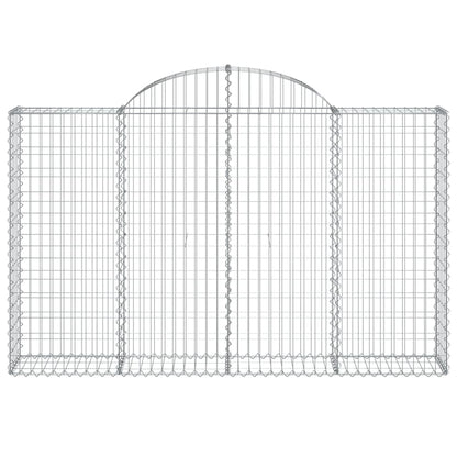 Cesto Gabbione ad Arco 200x30x120/140 cm Ferro Zincato
