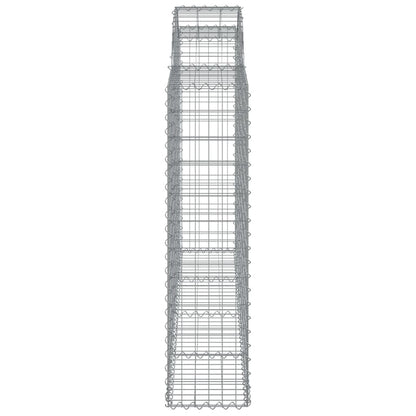 Cesto Gabbione ad Arco 200x30x120/140 cm Ferro Zincato