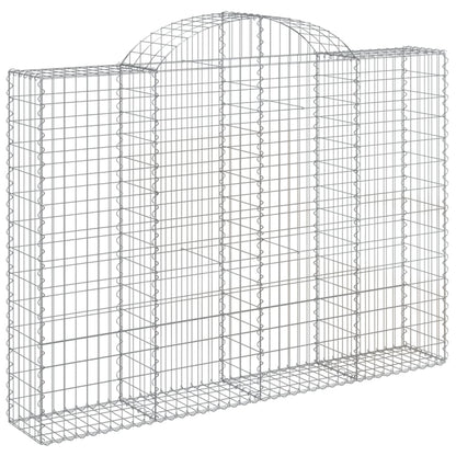 Cesto Gabbione ad Arco 200x30x140/160 cm Ferro Zincato