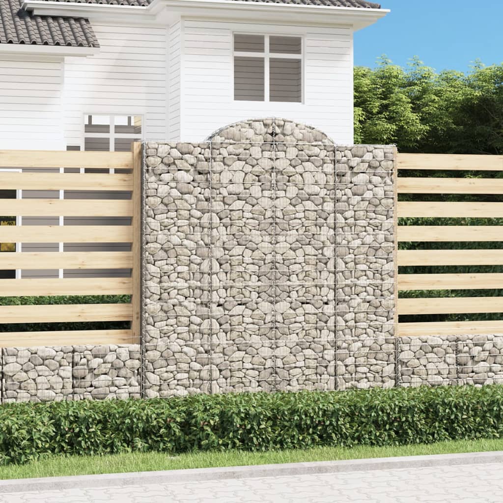 Cesto Gabbione ad Arco 200x30x220/240 cm Ferro Zincato
