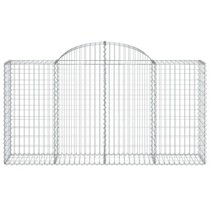 Cesto Gabbione ad Arco 200x50x100/120 cm Ferro Zincato