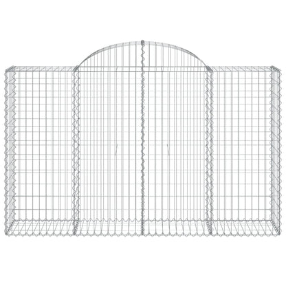 Cesto Gabbione ad Arco 200x50x120/140 cm Ferro Zincato