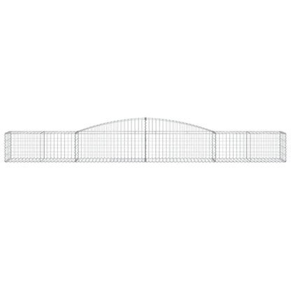 Cesto Gabbione ad Arco 400x50x40/60 cm Ferro Zincato