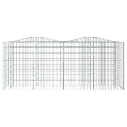 Gabbione ad Arco con Letto Rialzato 200x50x100 cm Ferro Zincato