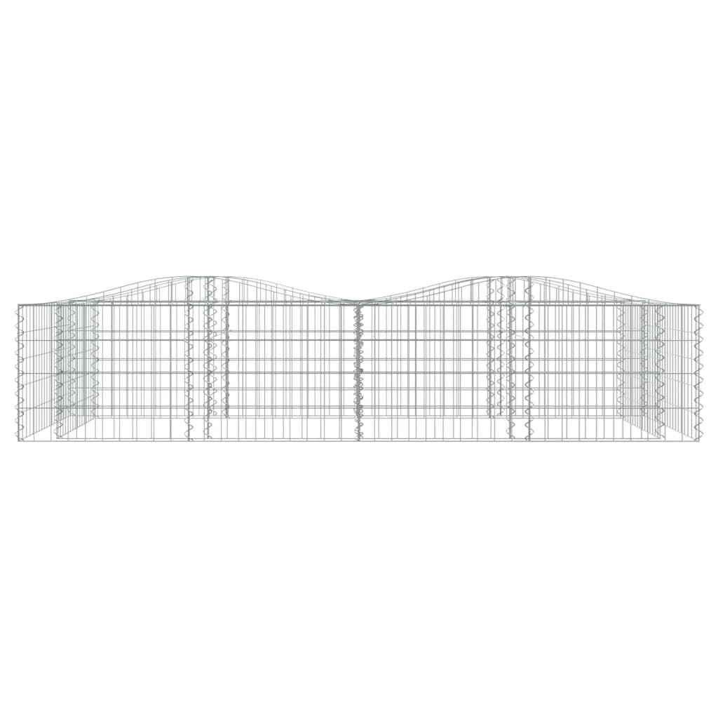 Gabbione ad Arco con Letto Rialzato 200x100x50 cm Ferro Zincato