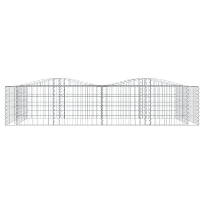 Gabbione ad Arco con Letto Rialzato 200x100x50 cm Ferro Zincato
