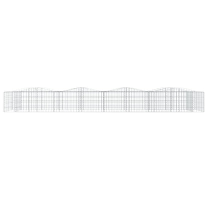 Gabbione ad Arco con Letto Rialzato 600x100x50 cm Ferro Zincato