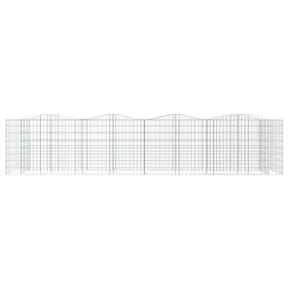 Gabbione ad Arco con Letto Rialzato 400x100x100cm Ferro Zincato